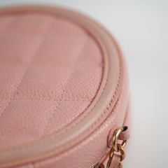 Chanel Coral Round Pink Caviar Crossbody - Series 27