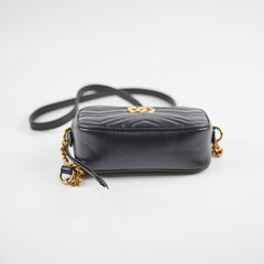 Gucci Marmont Matelassé Mini Bag in Black Leather