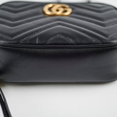 Gucci Marmont Matelassé Mini Bag in Black Leather