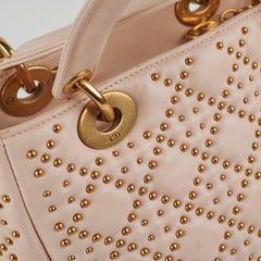 Christian Dior Medium Lady Dior Beige Studded