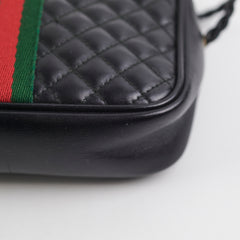 Gucci Trapuntata Black Quilted Shoulder Camera Bag