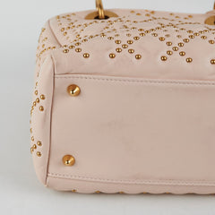 Christian Dior Medium Lady Dior Beige Studded