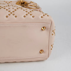 Christian Dior Medium Lady Dior Beige Studded
