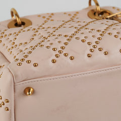 Christian Dior Medium Lady Dior Beige Studded