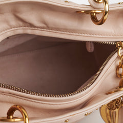 Christian Dior Medium Lady Dior Beige Studded