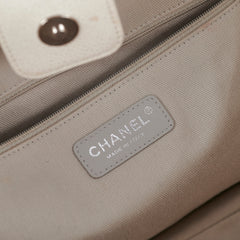Chanel Calfskin Deauville White Tote