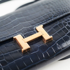 Hermes Constance To Go Alligator Blue - X Stamp 2016