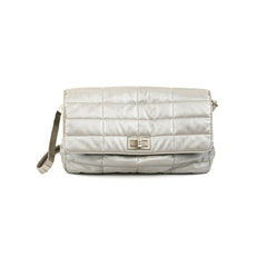 Chanel Fabric Quilted Reissue Flap Sliver Bag