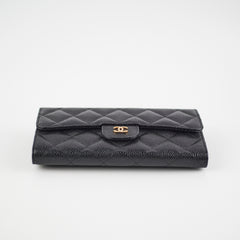 Chanel Long black Caviar Wallet