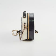 Chanel Round Vanity Case Black/White