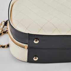 Chanel Round Vanity Case Black/White