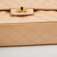 Chanel Classic Caviar M/L Beige Claire