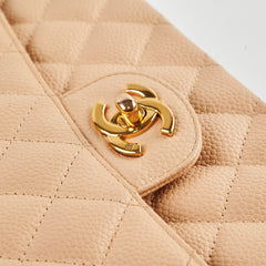 Chanel Classic Caviar M/L Beige Claire