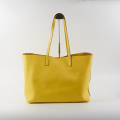 Saint Laurent Calfskin Yellow Tote Bag
