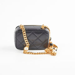 Chanel Lambskin Micro Bag Black