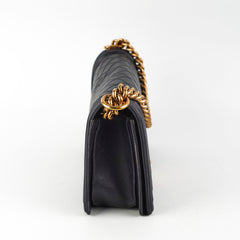 Chanel Old Medium Boy Navy Blue