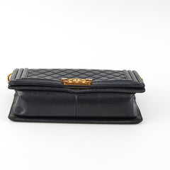 Chanel Old Medium Boy Navy Blue