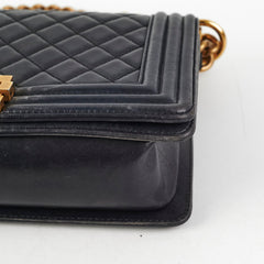 Chanel Old Medium Boy Navy Blue