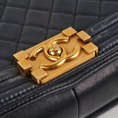 Chanel Old Medium Boy Navy Blue