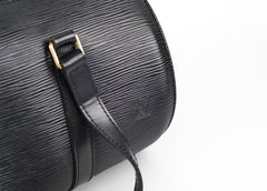 Louis Vuitton Epi Soufflot 30 Black Shoulder Bag