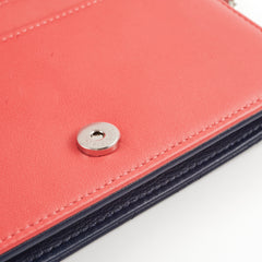 Chanel Lambskin Wallet On Chain WOC Color Pop Blue/Pink