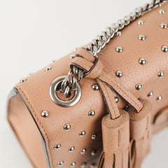 Gucci Studded Miss Bamboo Bag Beige