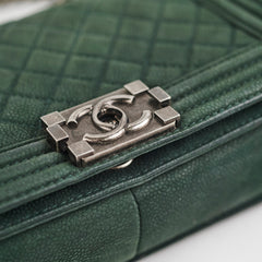 Chanel Old Medium Boy Oliver Green