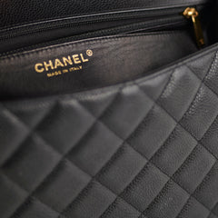 Chanel Classic Jumbo Caviar Black Single Flap