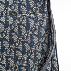 Christian Dior Canvas Vintage Navy Oblique Flap Side Carry 2004