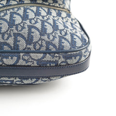 Christian Dior Canvas Vintage Navy Oblique Flap Side Carry 2004