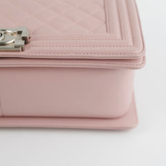 Chanel Calfskin Old Medium Boy Pink