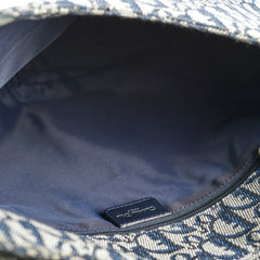 Christian Dior Canvas Vintage Navy Oblique Flap Side Carry 2004