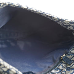 Christian Dior Canvas Vintage Navy Oblique Flap Side Carry 2004