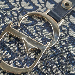 Christian Dior Canvas Vintage Navy Oblique Flap Side Carry 2004