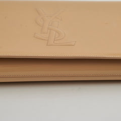 Saint Laurent Clutch Large Patent Clutch Beige
