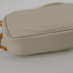 Saint Laurent Mini Lou Camera Bag Ivory