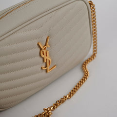 Saint Laurent Mini Lou Camera Bag Ivory