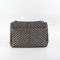 Saint Laurent Colleague Large Grey Shoulder Bag