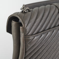 Saint Laurent Colleague Large Grey Shoulder Bag