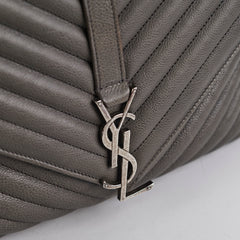 Saint Laurent Colleague Large Grey Shoulder Bag