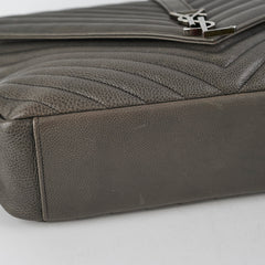 Saint Laurent Colleague Large Grey Shoulder Bag