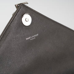 Saint Laurent Colleague Large Grey Shoulder Bag