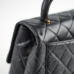 Chanel Kelly Caviar Top Handle Black