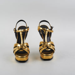 Saint Laurent Gold Platform Heels Size 39