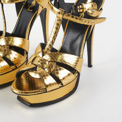 Saint Laurent Gold Platform Heels Size 39