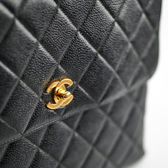 Chanel Kelly Caviar Top Handle Black