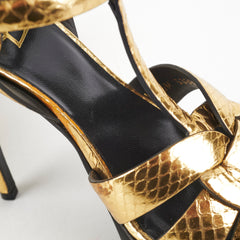 Saint Laurent Gold Platform Heels Size 39