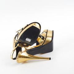 Saint Laurent Gold Platform Heels Size 39