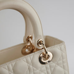 Christian Dior Lady Dior Medium White