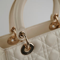 Christian Dior Lady Dior Medium White